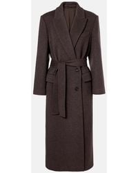 Brunello Cucinelli - Wool And Cashmere Wrap Coat - Lyst