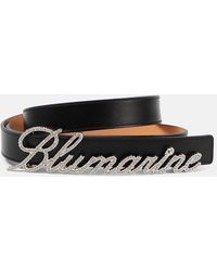 Blumarine - Cinturon de piel con logo adornado - Lyst