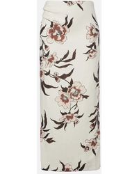 SIR. - Floral Linen Maxi Skirt - Lyst