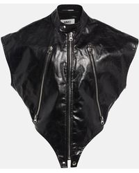 MM6 by Maison Martin Margiela - Leather Jacket - Lyst