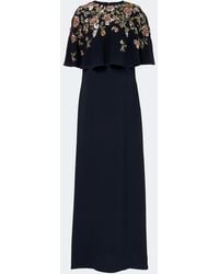Oscar de la Renta - Embellished Silk-Blend Georgette Gown - Lyst