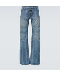 Balenciaga - Distressed Low-Rise Wide-Leg Jeans - Lyst