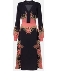 Etro - Floral Midi Dress - Lyst