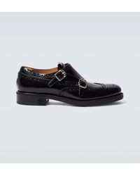 Miu Miu - X Church's Leather Monk Strap Shoes - Lyst