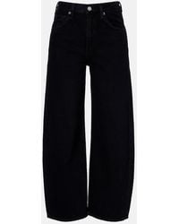 Agolde - Low Curve Cropped Mid-Rise Barrel-Leg Jeans - Lyst
