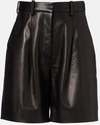 JOSEPH - Suze Leather Shorts - Lyst