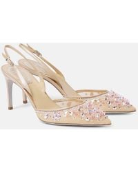 Rene Caovilla - Cinderella 80 Mesh Slingback Pumps - Lyst