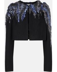 Dries Van Noten - Sequined Cropped Wool-Blend Jacket - Lyst