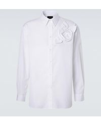 Simone Rocha - Floral-Applique Cotton Poplin Shirt - Lyst