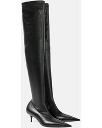 Balenciaga - Avenue Leather Over-The-Knee Boots - Lyst