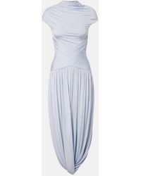 Self-Portrait - Draped Midi Dress - Lyst