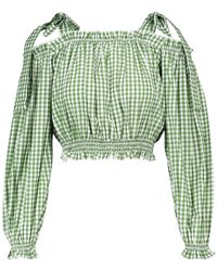 Alexandra Miro - Gingham Cotton Crop Top - Lyst
