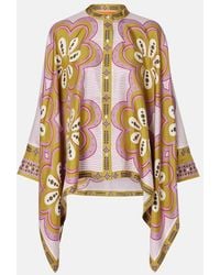 La DoubleJ - Foulard Printed Silk Twill Shirt - Lyst