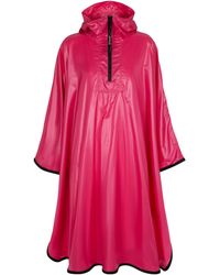 Moncler Waterproof Poncho - Red