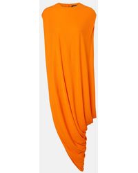 Tom Ford - Asymmetric Draped Crepe Jersey Top - Lyst