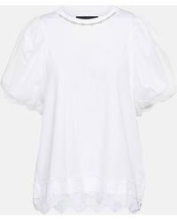 Simone Rocha - Embellished Cotton T-shirt - Lyst