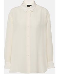 Nili Lotan - Julien Oversized Silk Shirt - Lyst
