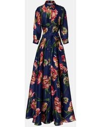 Carolina Herrera - Floral Gazar Gown - Lyst