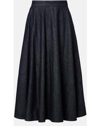 Max Mara - Cecile Denim Midi Skirt - Lyst