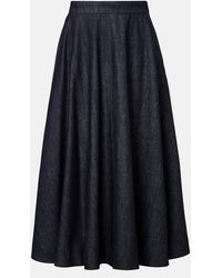 Max Mara - Cecile Denim Midi Skirt - Lyst