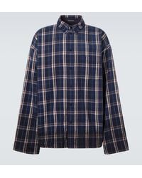 Balenciaga - Reversible Flannel And Fleece Shirt - Lyst
