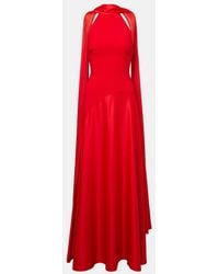 Solace London - Cece Crepe And Satin Maxi Dress - Lyst