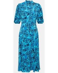 Diane von Furstenberg - Nella Floral-print Crepe Midi Dress - Lyst