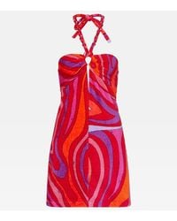 PUCCI - Marmo Embellished Cotton Terry Minidress - Lyst