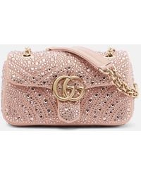 Gucci - Gg Marmont Small Leather Shoulder Bag - Lyst