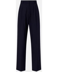 The Row - Mune Wool Straight Pants - Lyst