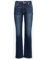 7 For All Mankind - Mid-Rise Straight Jeans Ellie - Lyst