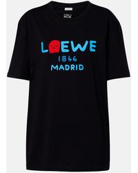 Loewe - Camiseta De Jersey De Algodon Con Logo Estampada - Lyst