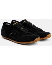 Balmain - Runner Suede-Trimmed Sneakers - Lyst