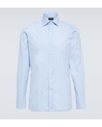 Zegna - Striped Cotton Shirt - Lyst