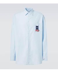 JW Anderson - Window Embroidered Linen And Cotton Shirt - Lyst