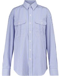 Camisa De Popelina De Algodón Wardrobe NYC de Algodón de color Azul: ahorra  un 1 % | Lyst