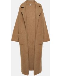 Totême - Ribbed-knit Wool-blend Coat - Lyst