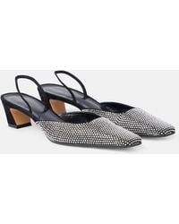 KHAITE Embellished Suede Roosevelt Pumps in Black | Lyst