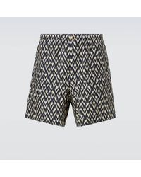 Valentino - Toute La V Linen Bermuda Shorts - Lyst