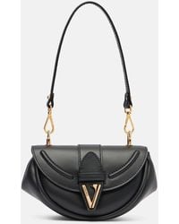 Versace - Virtus Small Leather Shoulder Bag - Lyst