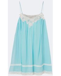 Doen - Clemente Lace-Trimmed Silk Minidress - Lyst