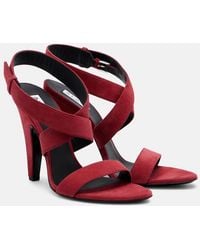 Alaïa - Cone Suede Slingback Sandals - Lyst