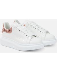 Alexander McQueen - Embellished Leather Sneakers - Lyst