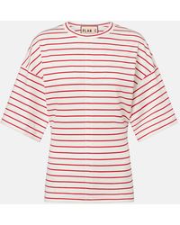 Plan C - Striped Cotton Jersey T-Shirt - Lyst
