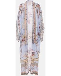 Camilla - Embellished Silk Beach Cover-up - Lyst
