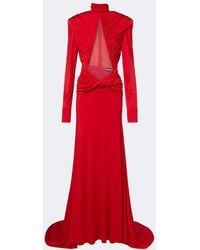 David Koma - Cutout Ruched Jersey Gown - Lyst