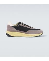 Common Projects - Track Classic Suede-Trimmed Sneakers - Lyst