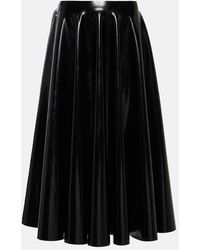 Alaïa - Latex Midi Skirt - Lyst