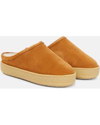 Isabel Marant - Fozee Shearling-lined Suede Slippers - Lyst