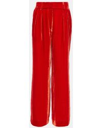 Ulla Johnson - Veronica Velvet Wide-Leg Pants - Lyst